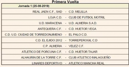 Primera jornada del Grupo IX de Tercera División (RFAF)