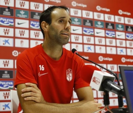 Víctor Díaz durante la rueda de prensa (P. VILLOSLADA / GCF)