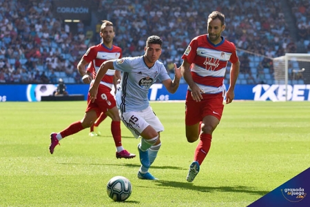Víctor Día cuajó una gran actuación en el partido ante el Celta (JOSÉ M. BALDOMERO)