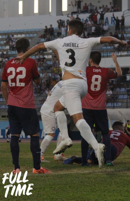 Nestor Jiménez celebra el gol del Almuñécar City (CD ALMUÑÉCAR CITY,)