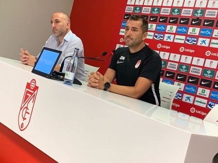 Diego Martínez, en rueda de prensa (P.VILLOSLADA GCF)