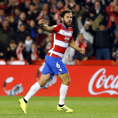 Germán celebra el gol ante el Atlético de Madrid (GRANADA CF)