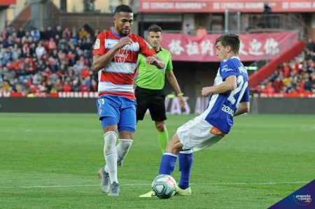 Yangel Herrera hizo el tercer gol del Granada (JOSÉ M. BALDOMERO)