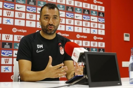 Diego Martínez, en rueda de prensa (P.VILLOSLADA GCF)