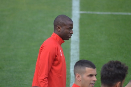 Ramos, en uno de sus últimos entrenamientos con el Granada (GRJ)