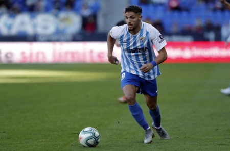 Antoñín en una acción con la camiseta del Málaga CF (MALAGA CF) Antoñín en una acción con la camiseta del Málaga CF (MALAGA CF)
