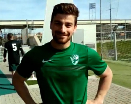 Jordi con la camiseta de la Selección Andaluza de Fútbol (RFAF)
