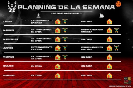 Planning semanal del Covirán Granada (FUNDACIÓN CB GRANADA) 