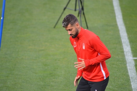 Vadillo durante un entrenamiento (GRJ) Vadillo durante un entrenamiento (GRJ)