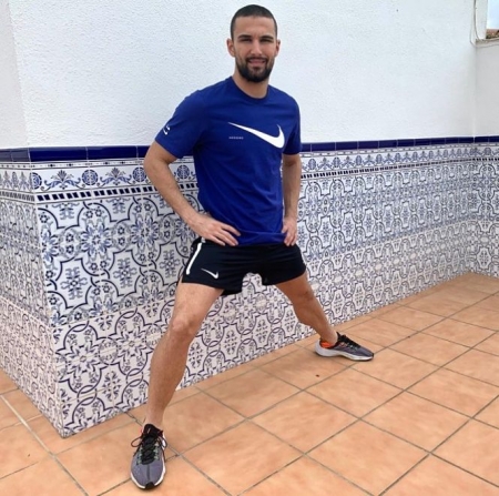 Carlos Garrido, entrenando en casa (GRJ) 