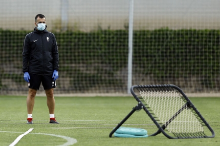 Martínez durante un entrenamiento (LALIGA) Martínez durante un entrenamiento (LALIGA)