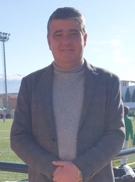 El Presidente del Churriana, Francisco Cortés, en El Frascuelo