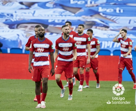 Domingos Duarte celebra el gol de la victoria (LALIGA) 