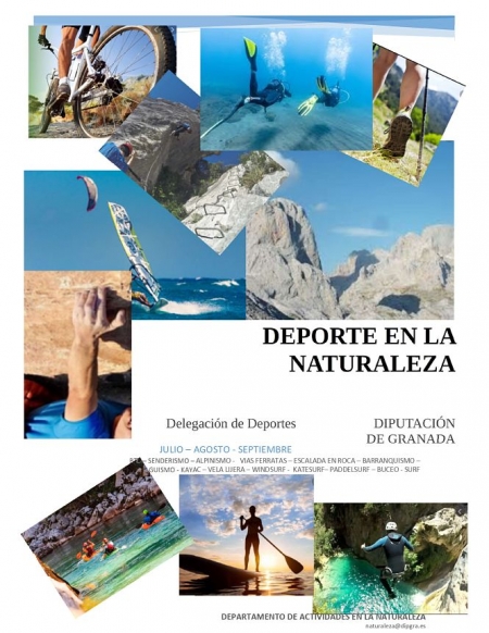 Cartel de `Deporte en la naturaleza` (DIPUTACIÓN) 