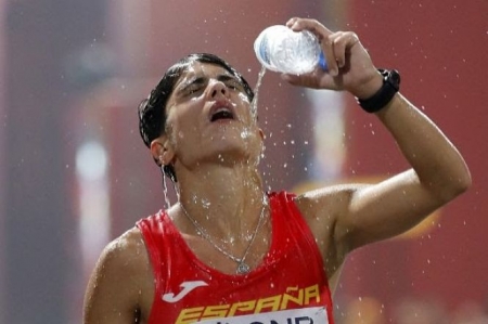 María Pérez tras una prueba (EL MUNDO)