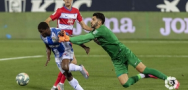 Rui Silva, durante un lance del partido ante el Leganés, donde detuvo un penalti decisivo (LALIGA) Rui Silva, durante un lance del partido ante el Leganés, donde detuvo un penalti decisivo (LALIGA)