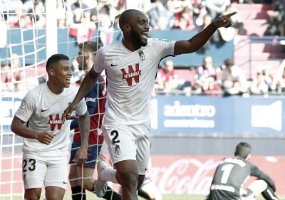 Foulquier celebra su gol anotado ante Osasuna