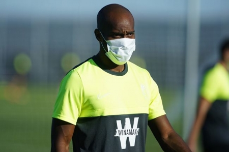 Foulquier oculta tras la mascarilla (P.VILLOSLADA/GCF) Foulquier oculta tras la mascarilla (P.VILLOSLADA/GCF)