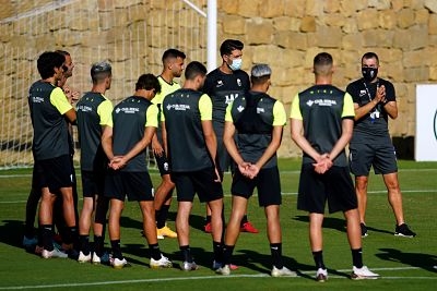 Momento de un entrenamiento en el Marbella Football Center (GCF)