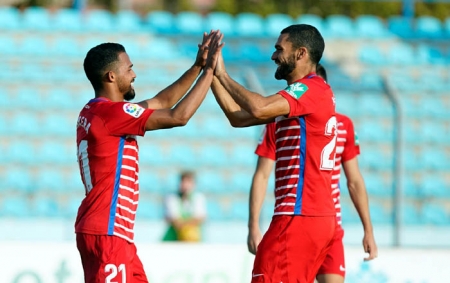 Yangel Herrera anotó dos tantos ante el cuadro albanés (GRANADA CF)