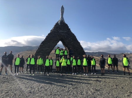 El Granada Femenino, durante la subida a principios de semana a la `Virgen de las Nieves´ en Sierra Nevada (GCF)