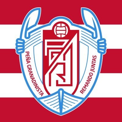 Logo de la nueva peña rojiblanca (PEÑA GRANADINISTA REMANDO JUNTAS)