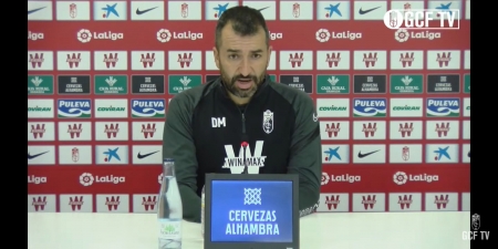 Diego Martínez en la rueda de prensa previa al choque contra el Cádiz (GCF TV)