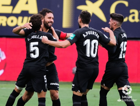 Germán Sánchez fue el autor del tanto del equipo nazarí ante el Cádiz CF (LALIGA)