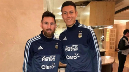 Nehuén Pérez, junto a Leo Messi, durante una concentración con Argentina (MARCA) Nehuén Pérez, junto a Leo Messi, durante una concentración con Argentina (MARCA)