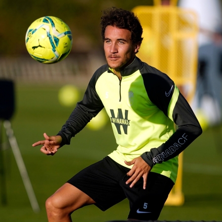 Luis Milla, durante la sesión de entrenamiento de esta tarde (GCF) Luis Milla, durante la sesión de entrenamiento de esta tarde (GCF)