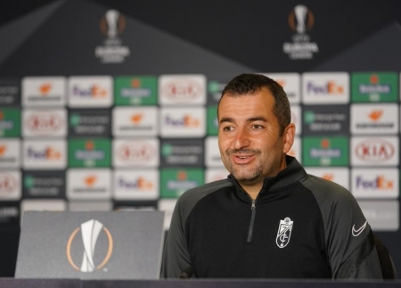 Diego Martínez se mostró sonriente en la rueda de prensa (GCF)