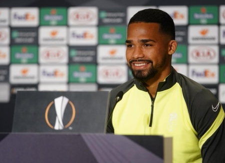 Yangel Herrera, durante la rueda de prensa (GCF)