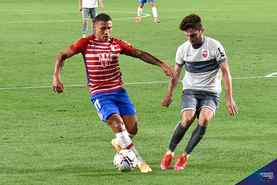 Machís, en un lance del partido de Europa League ante el Locomotive Tbilisi (JOSÉ M. BALDOMERO) Machís, en un lance del partido de Europa League ante el Locomotive Tbilisi (JOSÉ M. BALDOMERO)