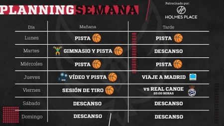 Planning semanal del Covirán Granada (FUNDACION CB GRANADA)