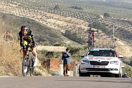 Tim Wellens en pleno esfuerzo durante la contrarreloj en una edición anterior (JOSÉ VELASCO)