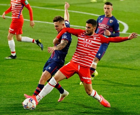 Fede Vico podría repetir hoy como titular, como ya hiciera en Huesca (PEPE VILLOSLADA / GCF)