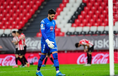 Rui Silva, abatido tras el segundo gol del Athletic el pasado domingo (LALIGA)