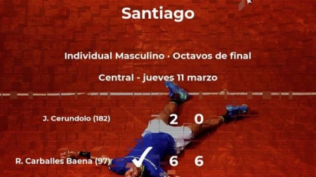 Carballés ya está en cuartos de final del Chile Open (20 MINUTOS)