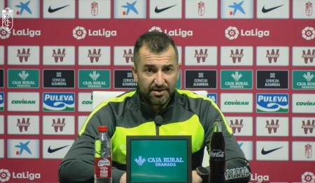 Diego Martínez, durante la comparecencia de prensa previa al choque contra el Valencia (GCF TV)