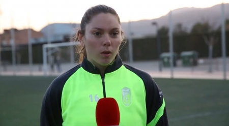 Mili Menéndez, tras el empate del Granada en Alhama de Murcia (GCF)