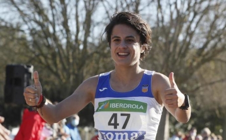 María Pérez se convirtió en Murcia en tricampeona de España en 20 kilómetros marcha (EFE)