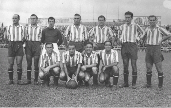 Once del Granada en su debut en Primera División el 28 de septiembre de 1941 ante el Celta