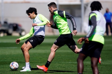 El Granada ha entrenado esta mañana en la Ciudad Deportiva (PEPE VILLOSLADA / GCF)