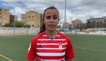 Raquel García, al término del encuentro ante el Fundación Albacete (GCF TV)