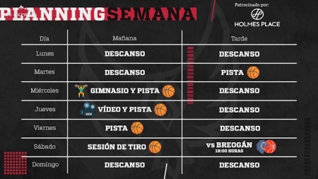 Planning semanal del Covirán Granada (FUNDACIÓN CB GRANADA)