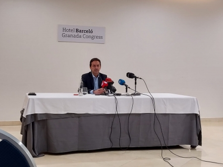 Fernández Monterrubio, durante la comparecencia de prensa esta mañana (FRAN CALVO)
