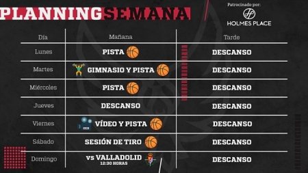 Planning semanal del Coviran Granada (FUNDACIÓN CB GRANADA) 