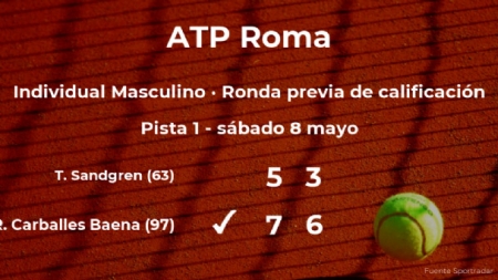 Roberto Carballés sigue adelante en el ATP 1000 de Roma (ENCANCHA) 