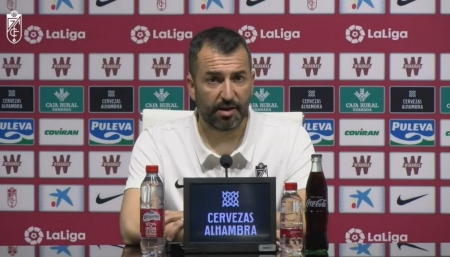 Diego Martínez, durante la rueda de prensa previa al choque frente al Real Madrid (GCF TV)