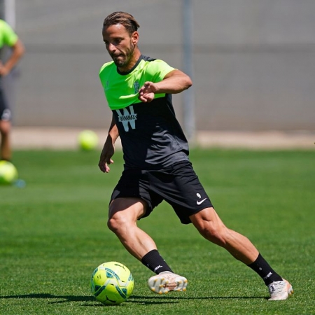 Soldado, durante el entrenamiento de esta mañana en la Ciudad Deportiva (PEPE VILLOSLADA / GCF)